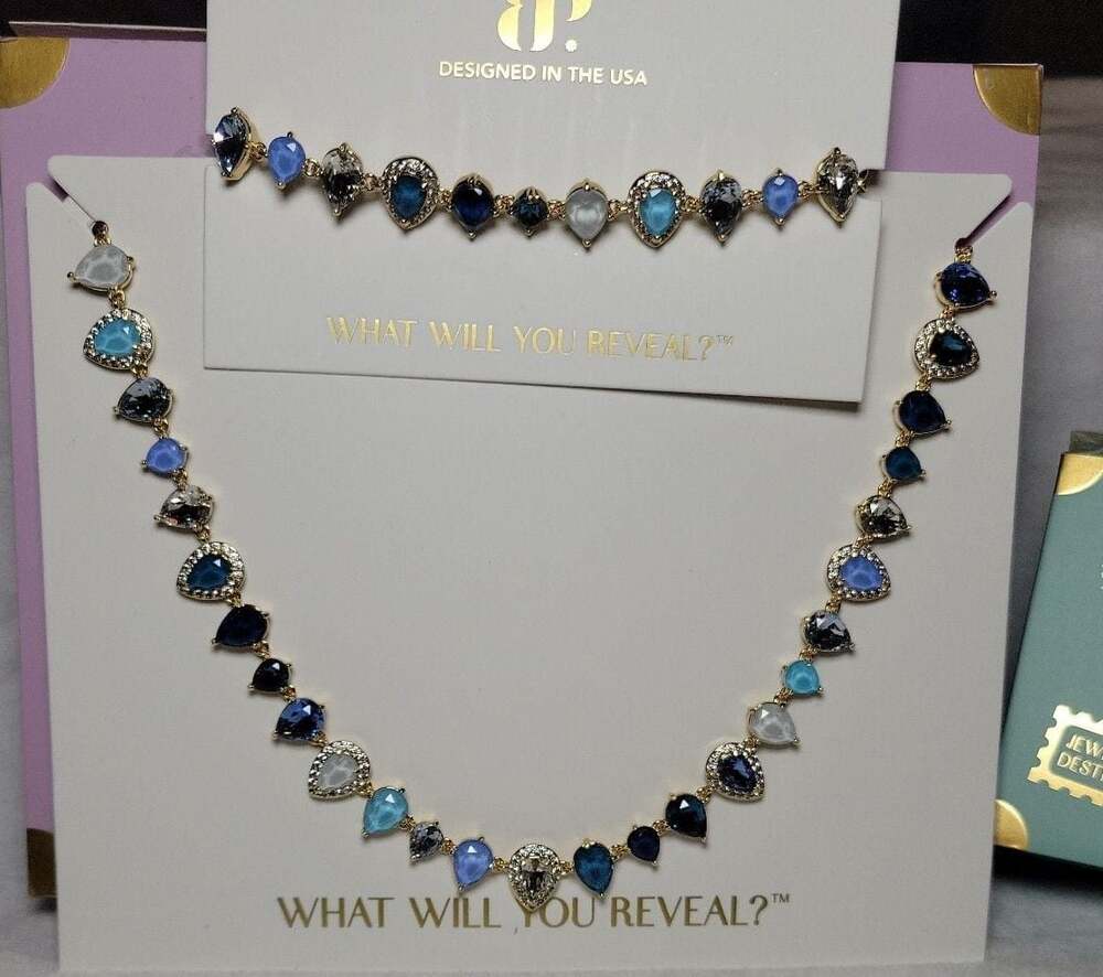 BP SET Jewel Candy Maldives Mirage on Gold Pear-shaped and Pave Stones